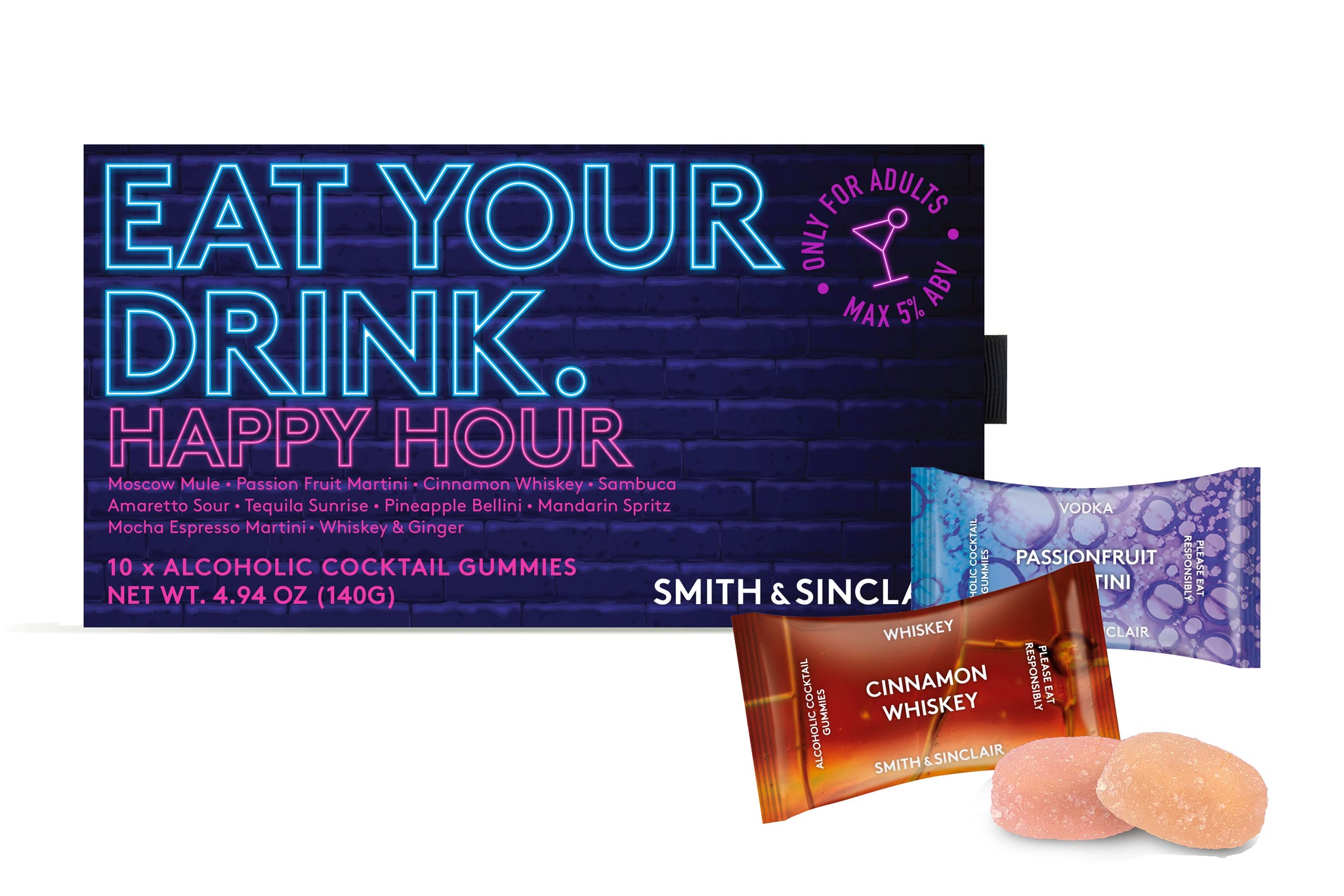 Happy Hour Alcoholic Cocktail Gummies Smith & Sinclair US